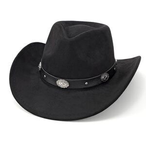 7228 Cowboy Hats For Men Women Cowgirl Hat Wide Brim Felt Hats Western Leather